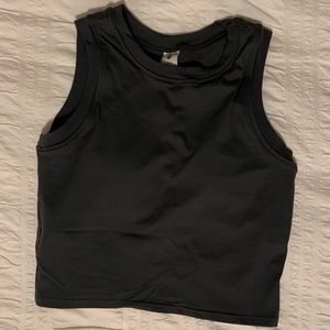 Paragon fitwear dark green crop top with build in bra